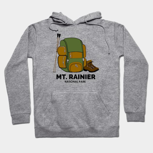 Mt. Rainier National Park Backpack Hoodie by esskay1000